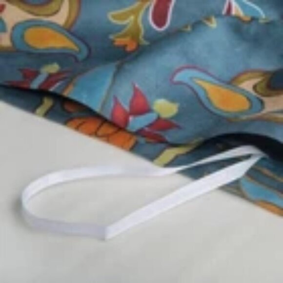 NEW Anthro Blue Damask Boho Queen King Egyptian Cotton Bedding Duvet & Sham Set - Picture 8 of 9